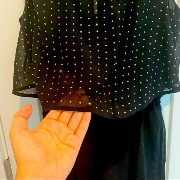 NWT! Ya Los Angeles Black Bedazzled Romper Women’s Size Medium (M) - Picture 5 of 11